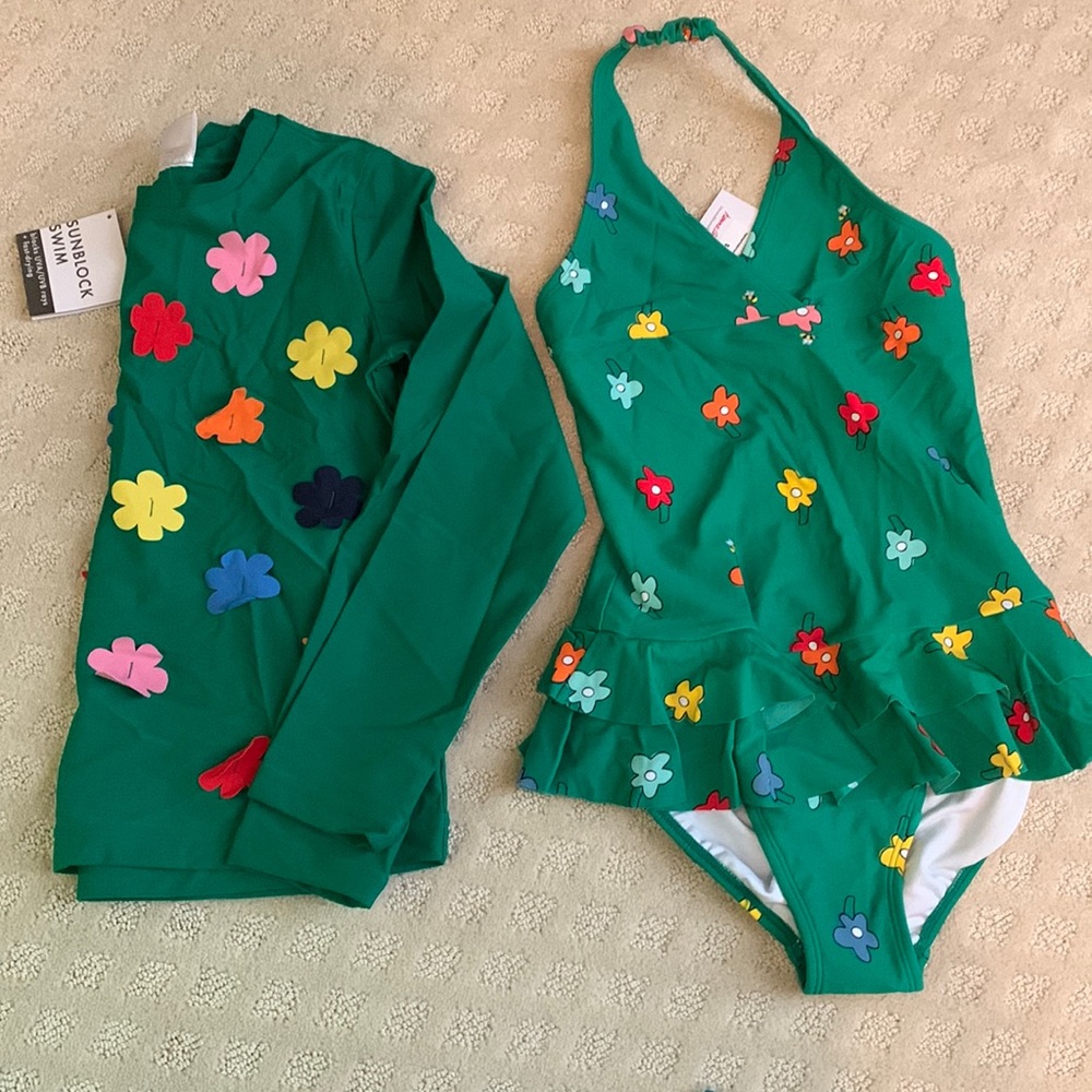 NWT Hanna Andersson Rash guard & Swimsuit